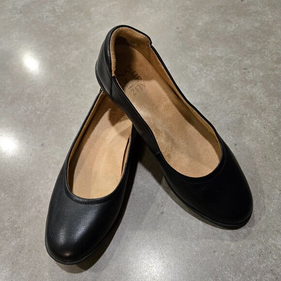 Naturalizer Shoes - NATURALIZER  Dream Pairs Women's Leather Upper Ballet Flats - Black - Size 7.5M